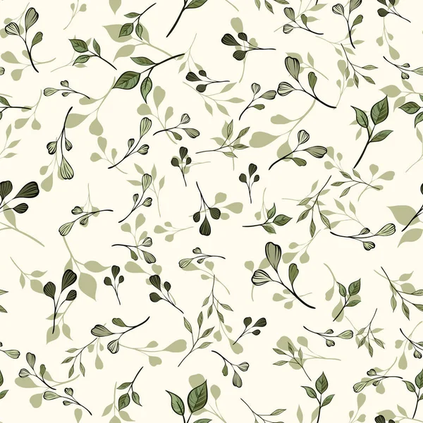 Seamless modeli. Yeşil yaprakları