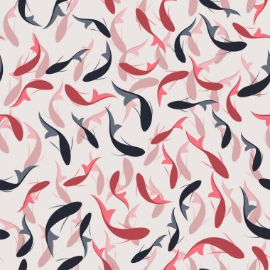 Desen. Sorun -suz. kırmızı balık. Çin resmi