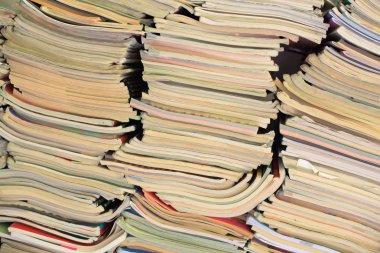 Üç colomns eski kitaplar - renkli fotoğraf 