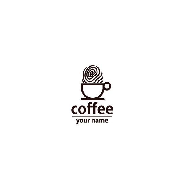 Kaffe Café Logotyp Mall — Stock vektor