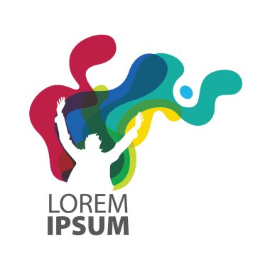 soyut gökkuşağı logosu şablonu