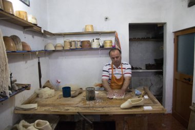 El sanatları yün terlikler el yapımı proction Kruje, Arnavutluk