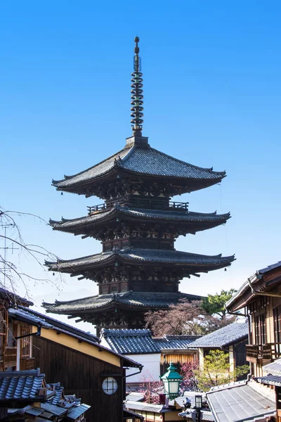 Yasaka Pagoda Beş Kat Pagoda Var Eski Köy Kyoto Japonya — Stok fotoğraf