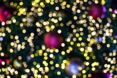 Noel ışık arka plan bulanık bokeh. Süslemeleri Noel kutlama Festivali kapatın.