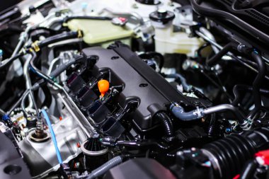 Ayrıntılar bir özel araba motoru içinde. Odağı seçin.
