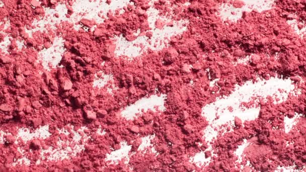 Maquillaje rosa textura en polvo — Vídeo de stock