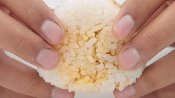 Bolas de arroz onigiri — Vídeo de Stock