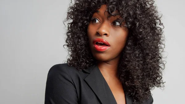 Black woman in studio shoot — Stock Photo, Image