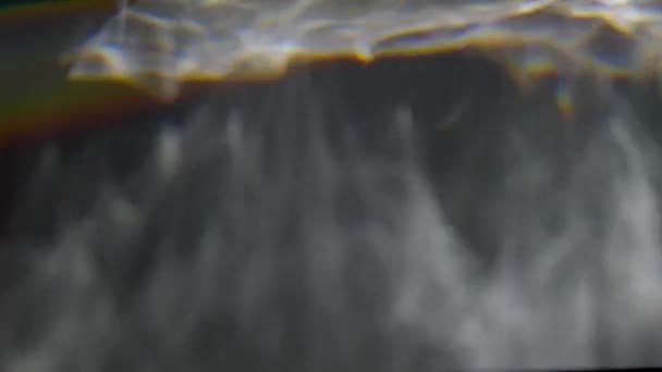 Effet de lumière d'eau caustique avec lumière de diffraction arc-en-ciel — Video