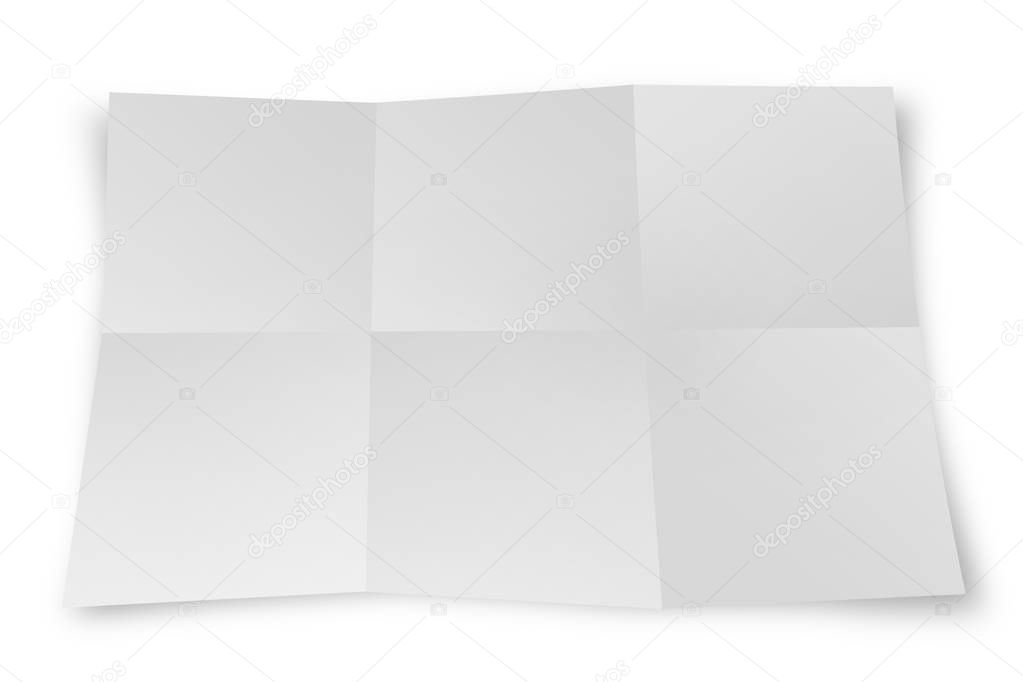 Paper sheet isolated on white