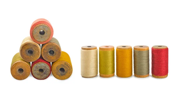 Thread Spools Isolated White Background — Stock Photo, Image