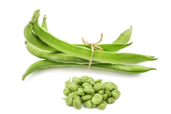 Fava Beans Isolated White Background — Stock Photo, Image