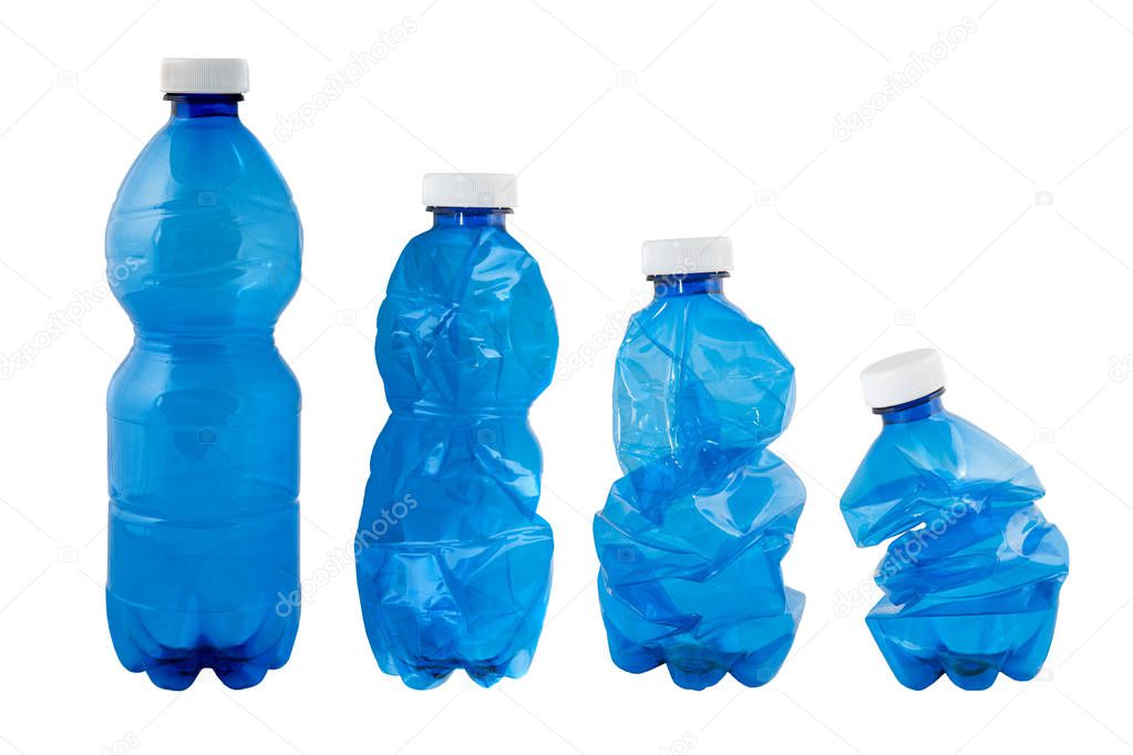 Blue Plastic bottles