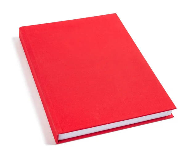 Κόκκινο Βιβλίο Απομονωμένο Λευκό Φόντο — Φωτογραφία Αρχείου