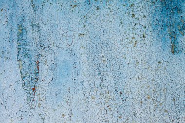 Grunge paslı metal doku, mavi oksitlenmiş metal arka plan. Eski metal demir panel. Mavi metalik paslı yüzey. Sac dokusuna oksidasyon ve korozyona eğilimli. Grunge tarzı dokulu arka plan