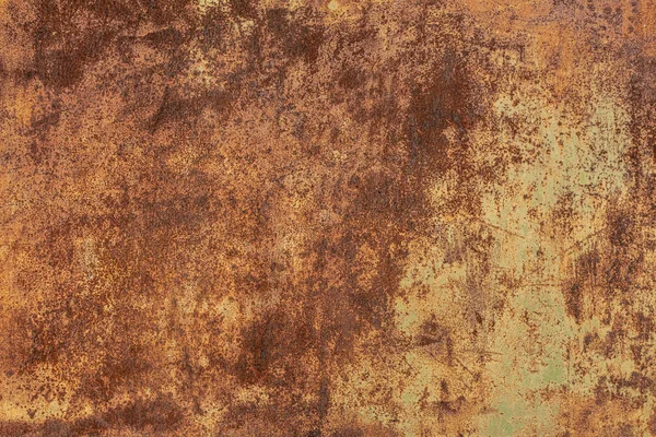 Rusty Amarelo Vermelho Texturizado Superfície Metálica Textura Chapa Metálica Propensa — Fotografia de Stock