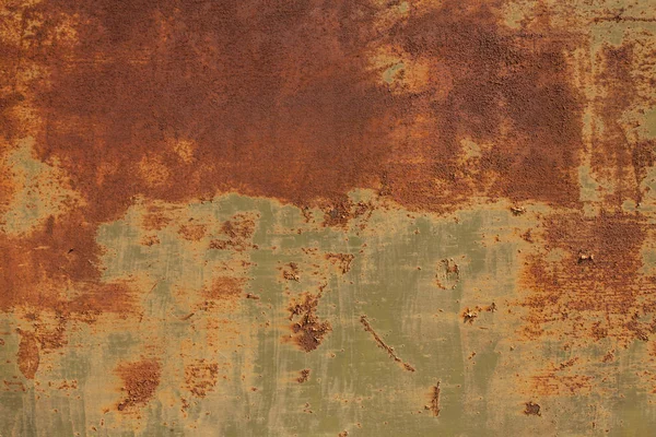 Rusty Superficie Metal Texturizado Amarillo Rojo Textura Lámina Metal Propensa — Foto de Stock