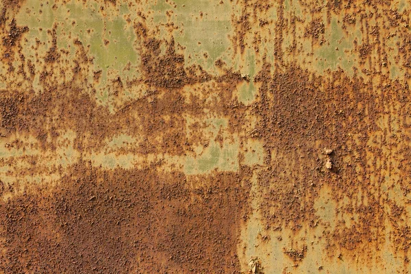 Rusty Gul Röd Strukturerad Metallyta Metallplåtens Struktur Utsatt För Oxidation — Stockfoto