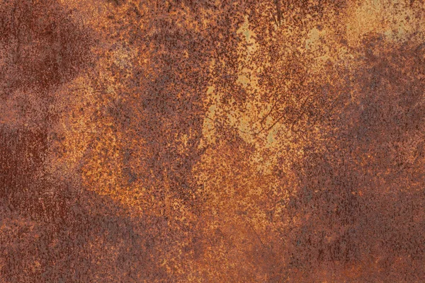 Rusty Amarelo Vermelho Texturizado Superfície Metálica Textura Chapa Metálica Propensa — Fotografia de Stock