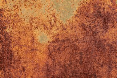 Grunge paslanmış metal dokusu. Paslanmış aşınma ve oksitlenmiş arka plan. Yıpranmış metalik demir panel.