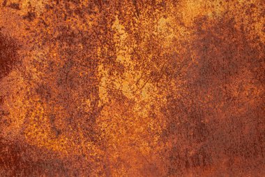 Grunge paslanmış metal dokusu. Paslanmış aşınma ve oksitlenmiş arka plan. Yıpranmış metalik demir panel.