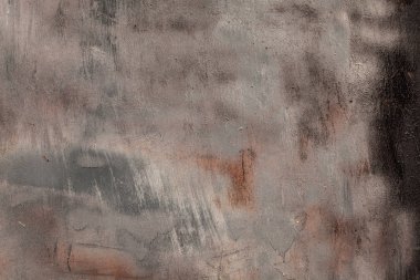 Arka plan için oksit çelik dokusu. Paslı paslı metal panel. Tasarım için aşındırıcı ve oksitlendirici tahta.