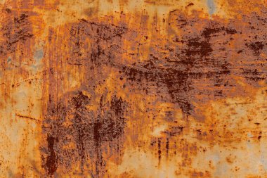 Soyut paslanmış paslı metal arka plan, paslı metal doku. Soyulmuş boya ve paslı eski metal.