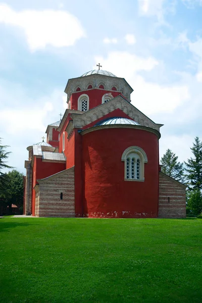 Katedra Wniebowzięcia Najświętszej 1206 1217 Klasztorze Serbia — Zdjęcie stockowe