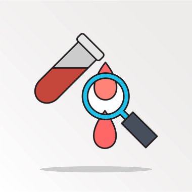 Kan Testi Tüpü sadece vektör illüstrasyon  