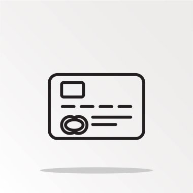 kimlik kartı sadece vektör illüstrasyon 