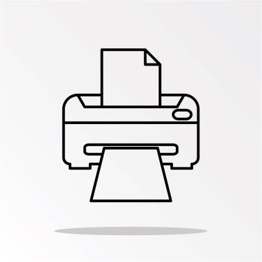 yazıcı simgesi sadece vektör illüstrasyon 