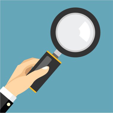 el tutma büyüteç sadece vektör illüstrasyon    