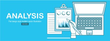İş analytics kavramı tema. Vektör çizim