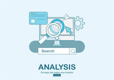 analiz afiş sadece vektör illüstrasyon    