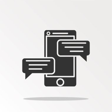 mesajları ile akıllı telefon sadece vektör illüstrasyon  