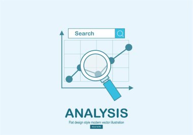 analiz afiş sadece vektör illüstrasyon    