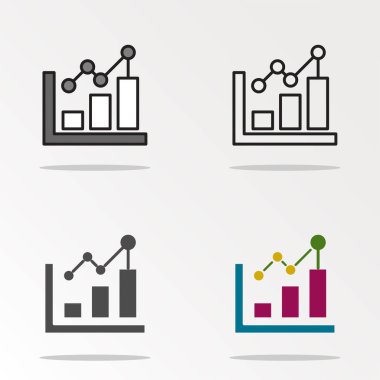 Web analytics bilgi ve geliştirme web sitesi istatistik, vektör çizim