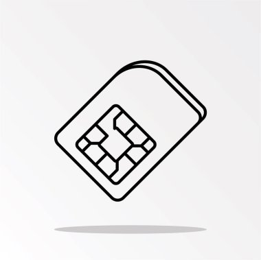 sim-card sadece vektör illüstrasyon 