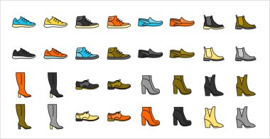 ayakkabı seti sadece vektör illüstrasyon  