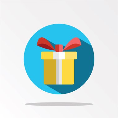 sadece hediye kutu simge vektör  