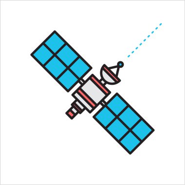 uzay uydusu sadece vektör illüstrasyon  