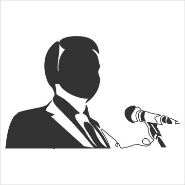 Vektör soyut çizgi adam düz tasarlamak.