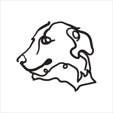 köpek sadece vektör illüstrasyon 