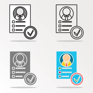 özgeçmiş seti sadece vektör illüstrasyon    