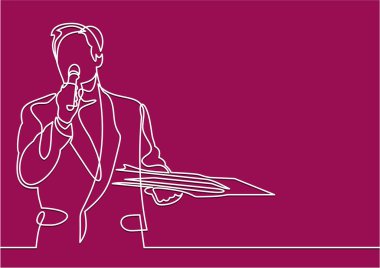 İş düz vektör çizim.