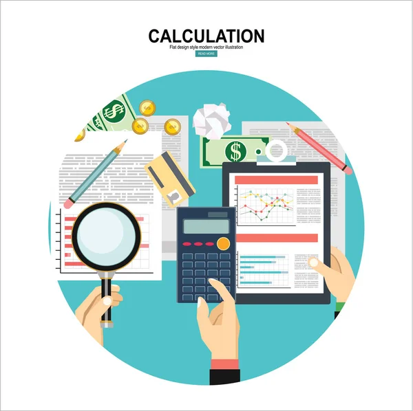 Calculation Simply Vector Illustration — Stock Vector