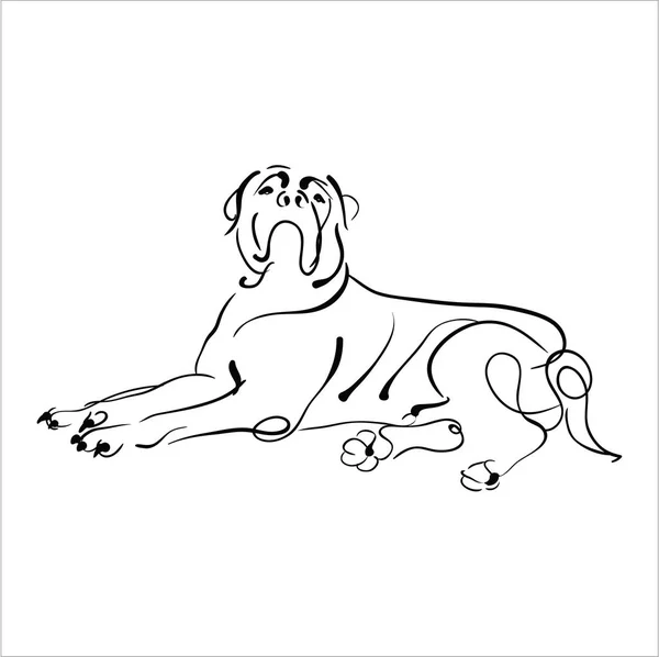 Hund Einfach Vektorillustration — Stockvektor