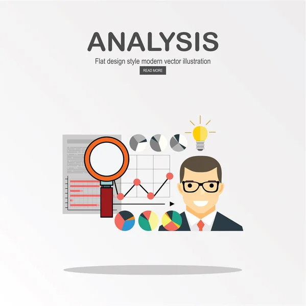 Analysis Simply Vector Illustration — Stock Vector