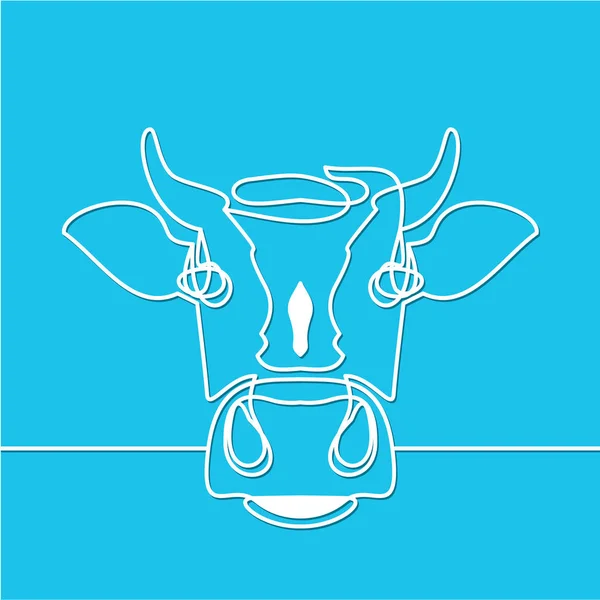 Vaca Simplesmente Ilustração Vetorial — Vetor de Stock