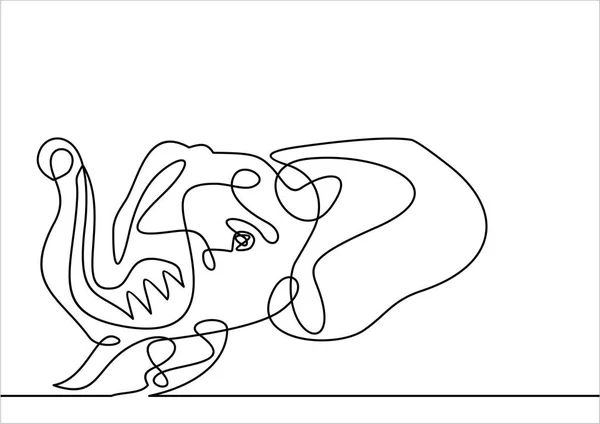 Olifant Gewoon Vector Illustratie — Stockvector